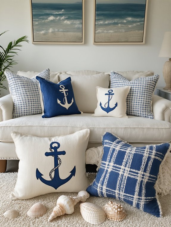 nautical throw pillows paradise
