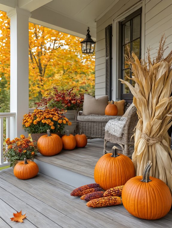 porch decor with garden finds