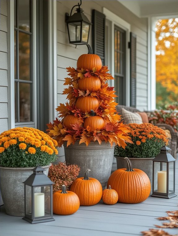 pumpkin topiary rustic decor