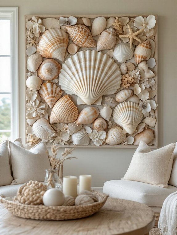 seashell collage beach decor