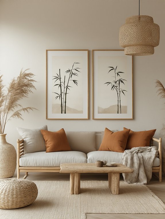 serene bamboo inspired home decor