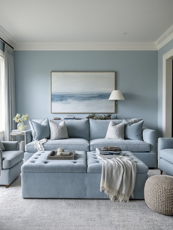 serene blue cozy retreat