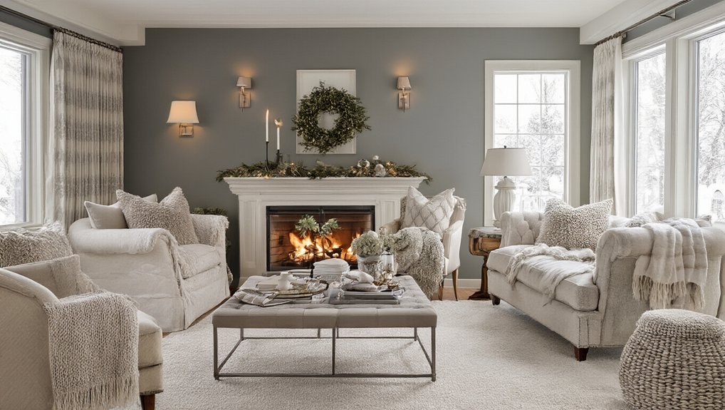 snow themed living room palettes