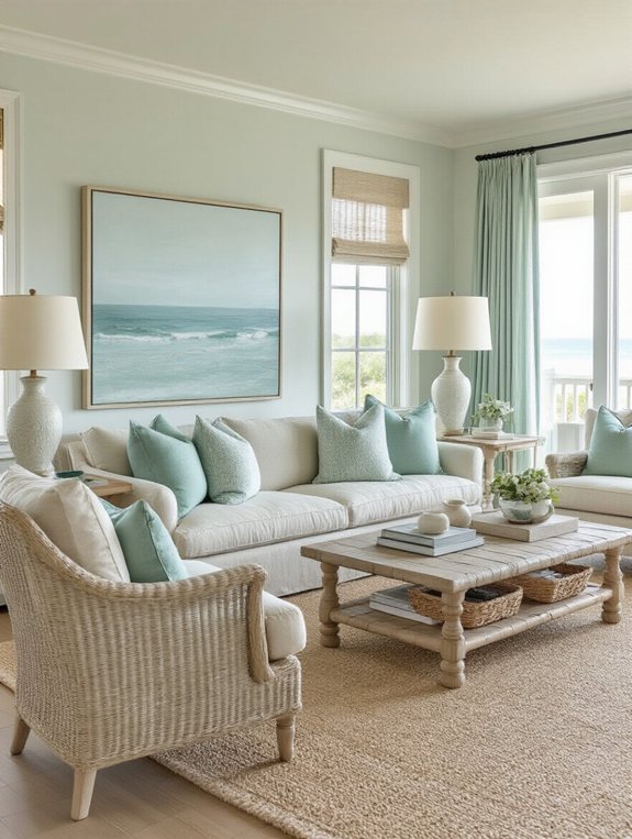 soft seafoam green decor