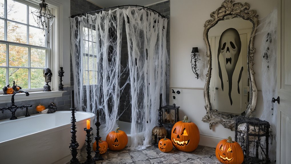 spooky halloween bathroom decor