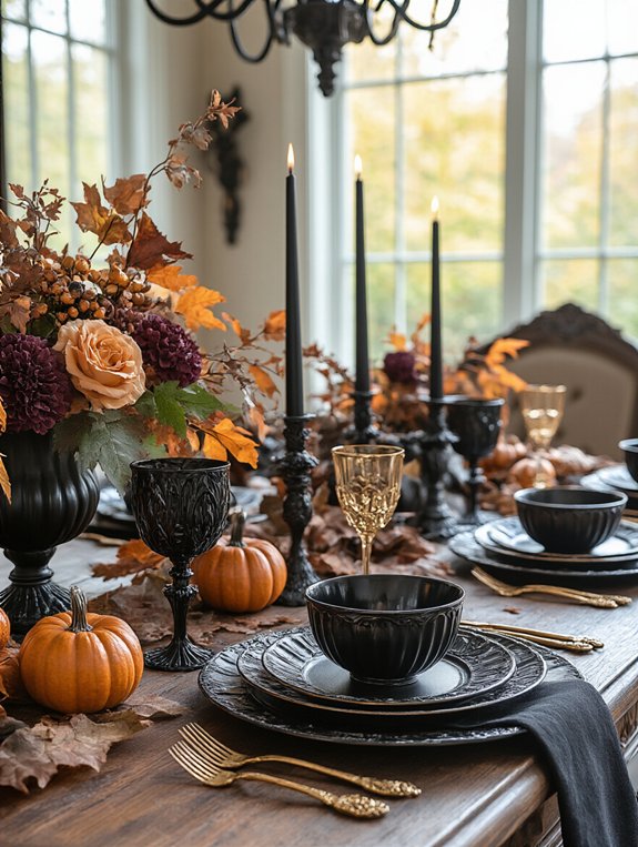 spooky stylish halloween tableware