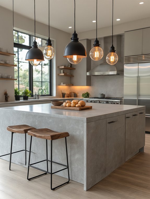 stylish rustic industrial lighting