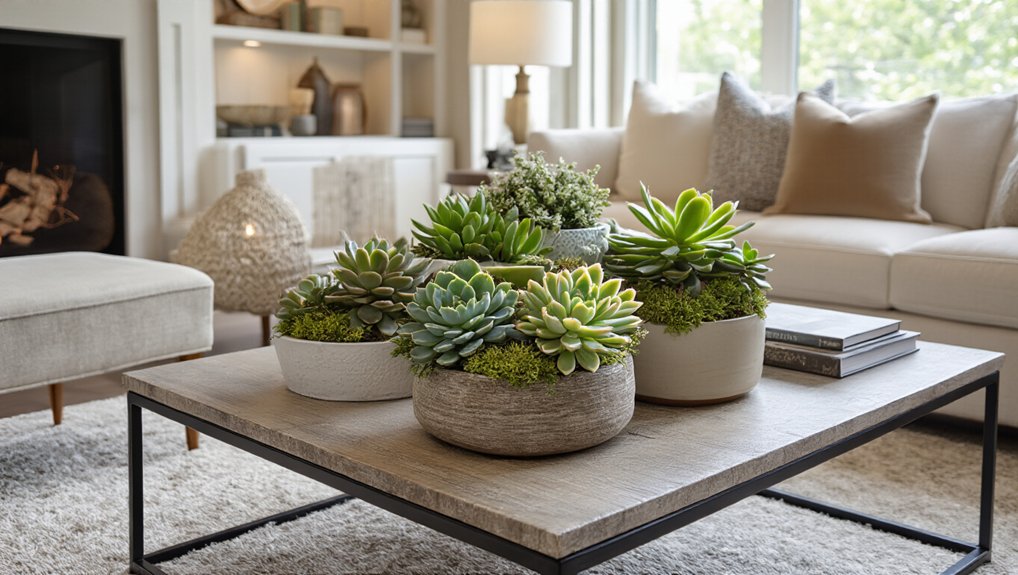 succulent coffee table decor