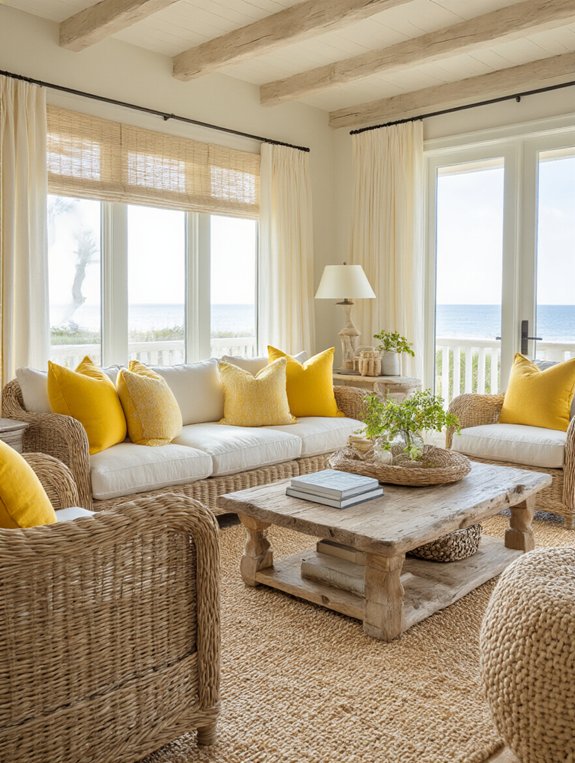 sunny yellow home decor