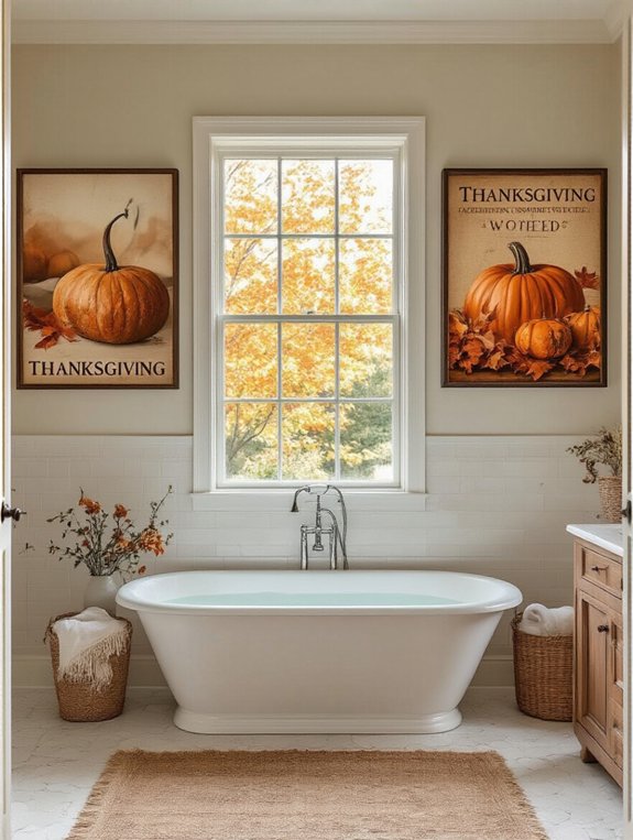 thanksgiving themed bathroom decor