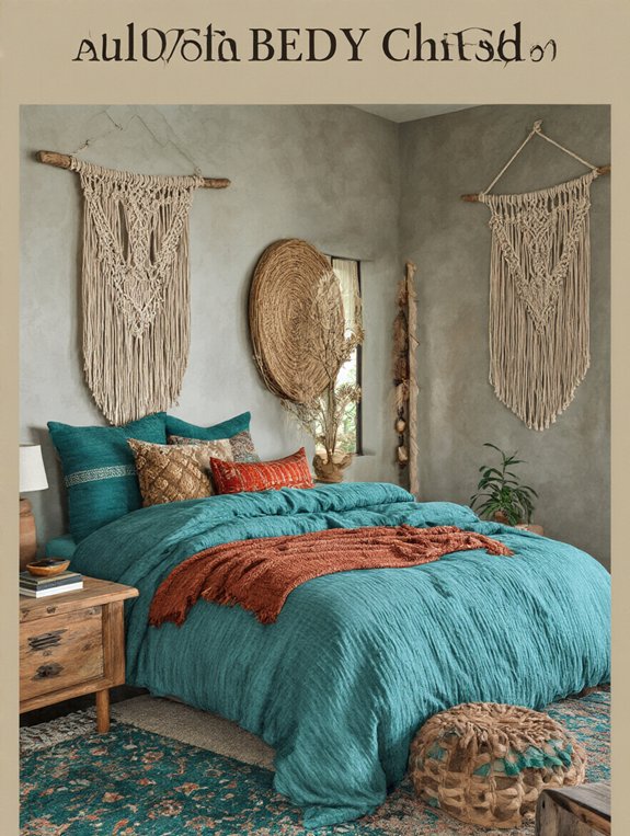 turquoise boho bedroom getaway
