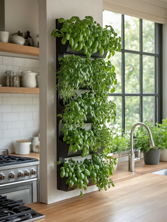 vertical herb garden display