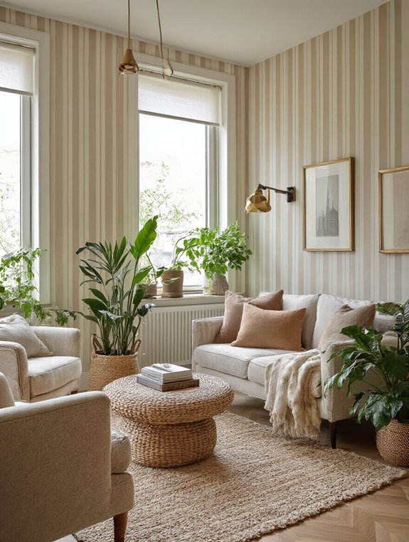 vertical stripes enhance ceilings