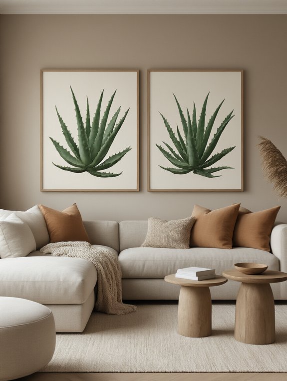 vibrant abstract aloe artwork