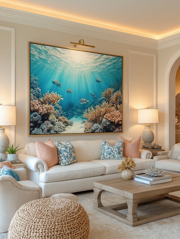 vibrant coral reef artwork