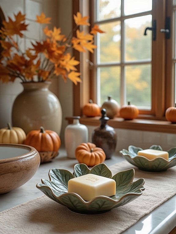 vibrant fall charm dishes
