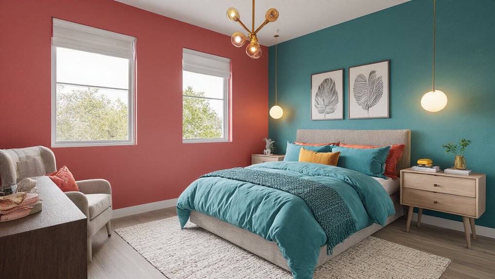 vibrant small bedroom palettes