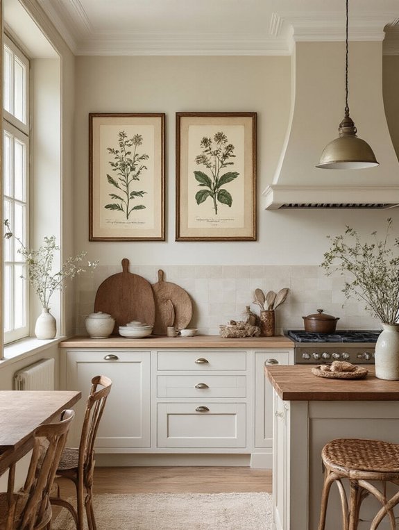 vintage botanical art charm