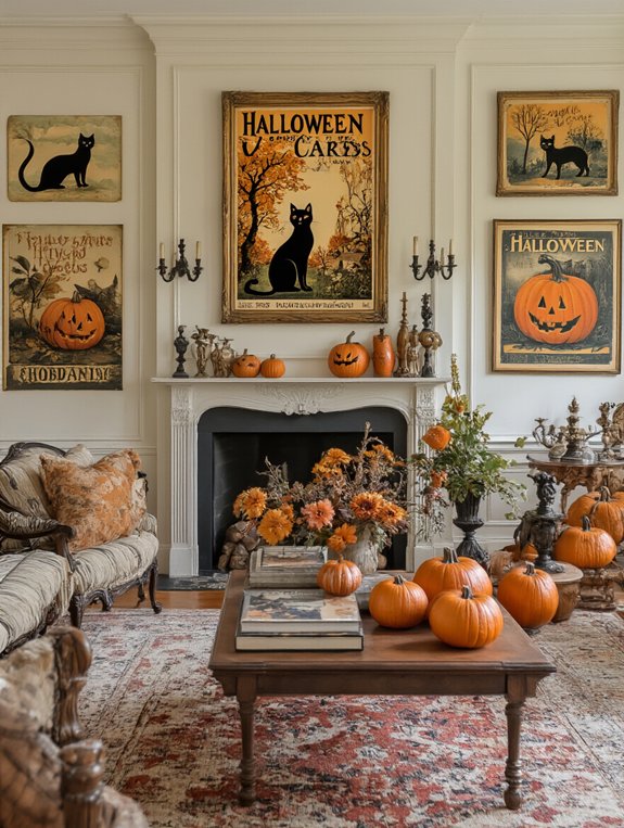 vintage halloween postcard charm