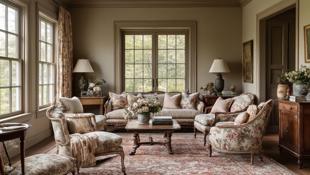 vintage inspired living room colors