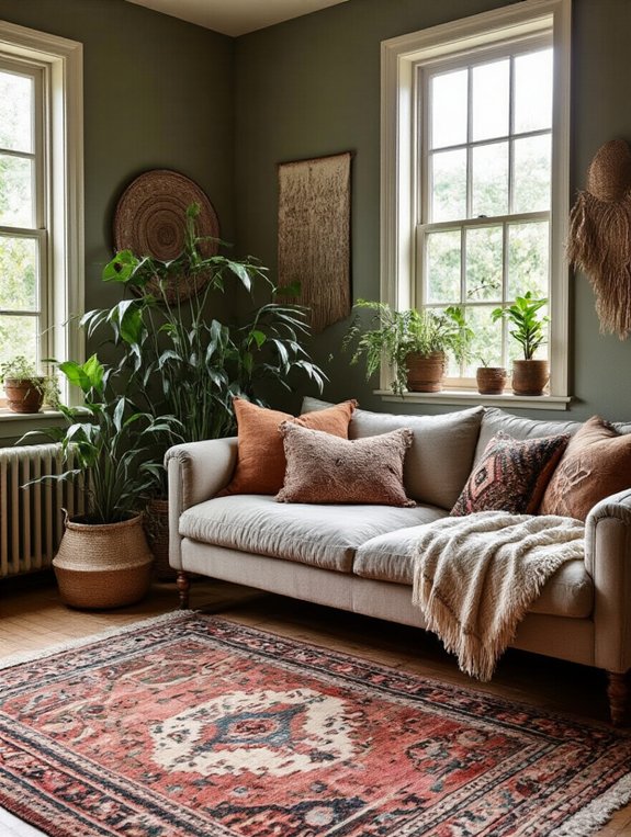 vintage rugs add warmth