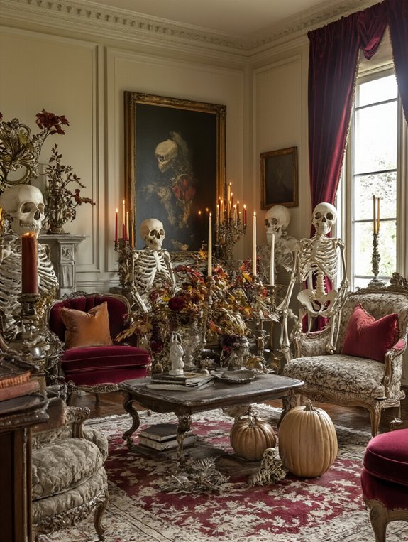 vintage skeletons enhance decor