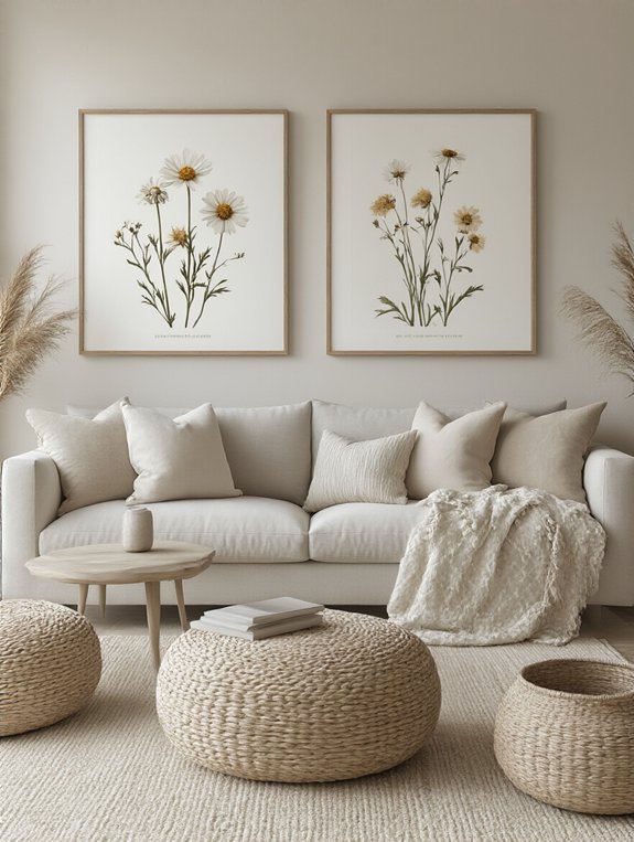 wildflower prints brighten walls