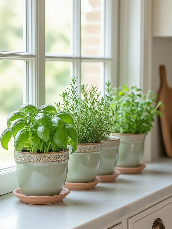 windowsill herb garden delight