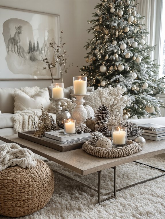 winter inspired art display