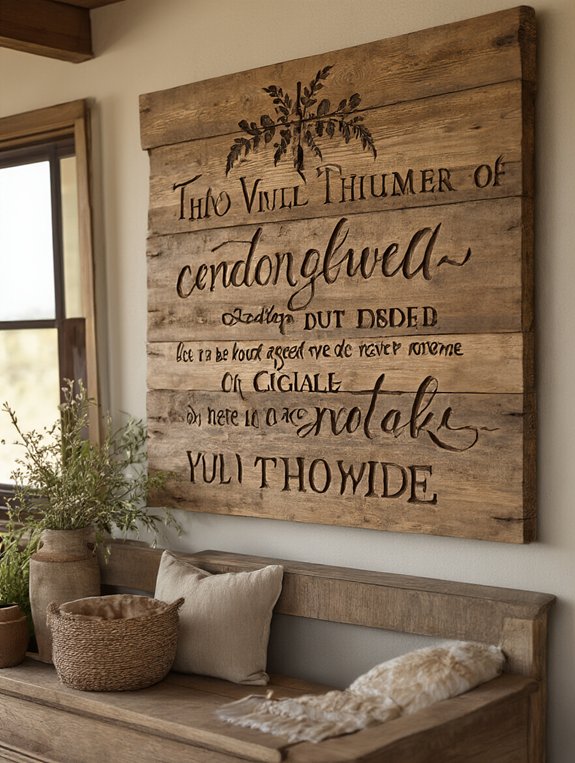 words enhance wooden art