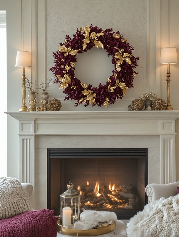 adorable burgundy wreaths available