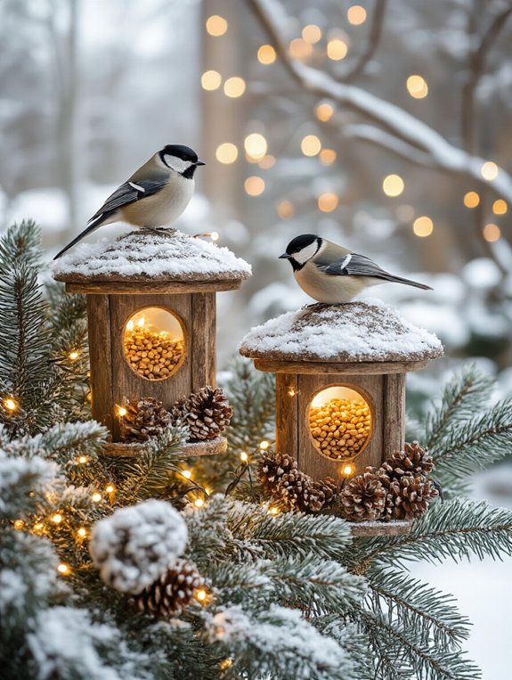 adorable diy winter bird feeders