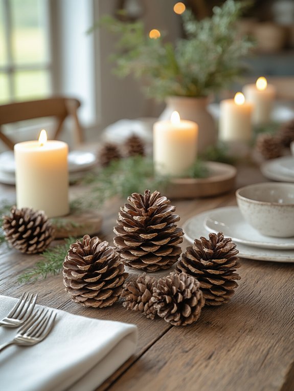 adorable pinecone place holders