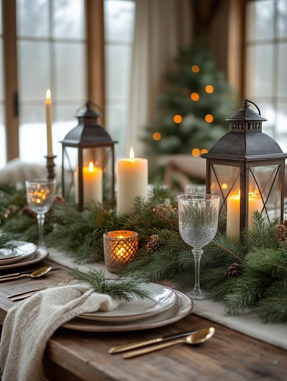 candlelit lanterns create intimacy