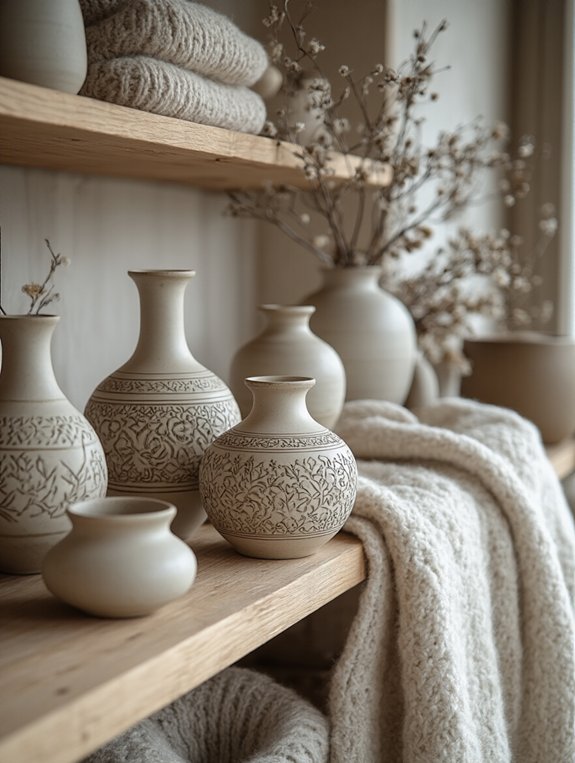 charming handcrafted ceramic vases