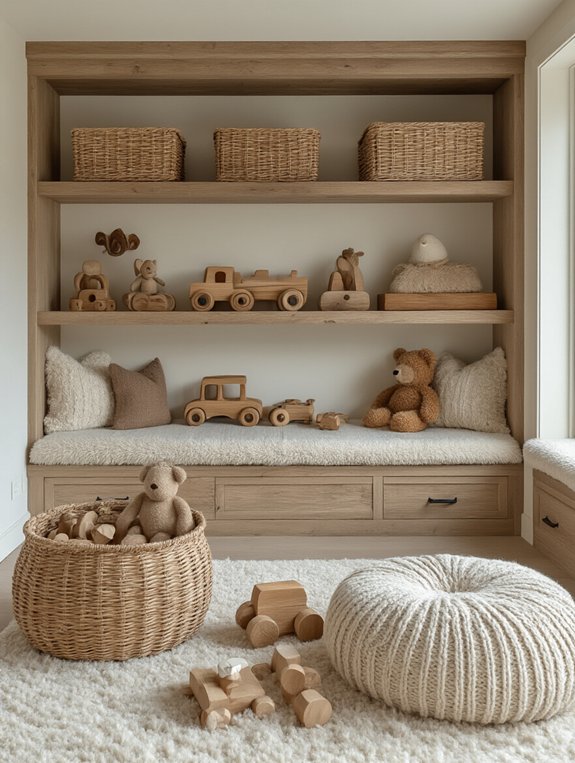 charming rustic toy display