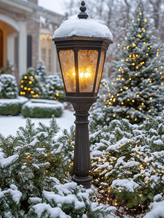 charming vintage lantern post