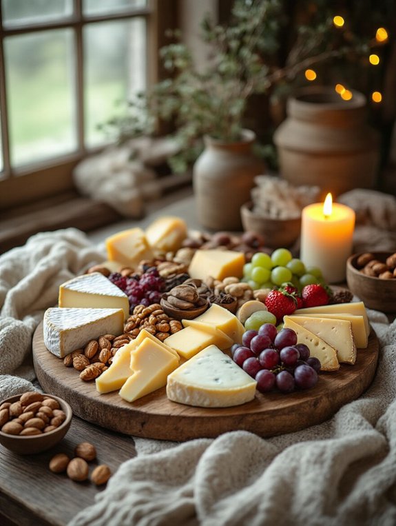 cheese board winter gathering