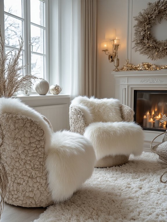 chic faux fur chair covers