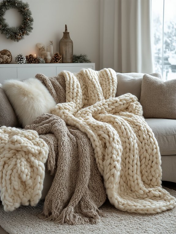 chunky throws for coziness