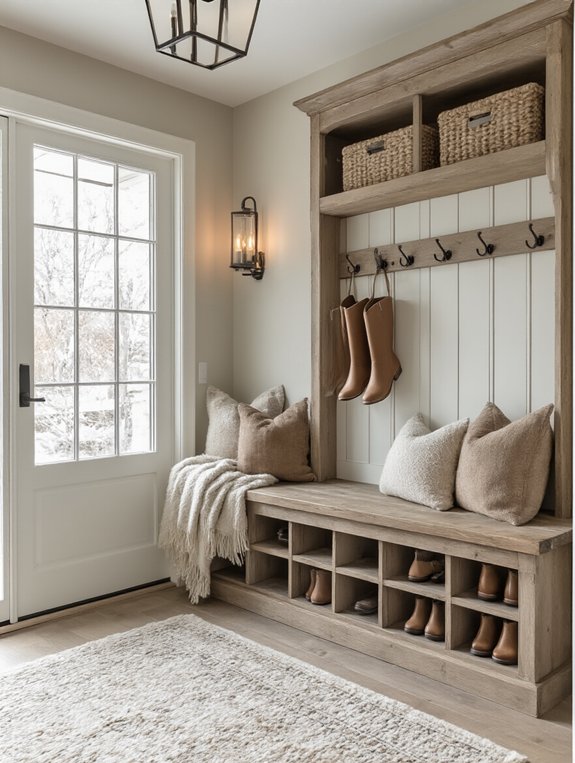 clutter free organized entryway solutions