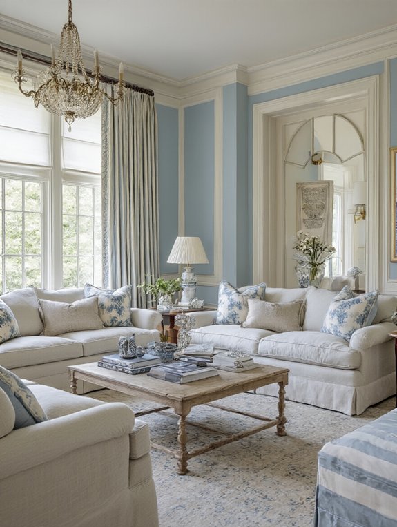 cornflower blue antique white