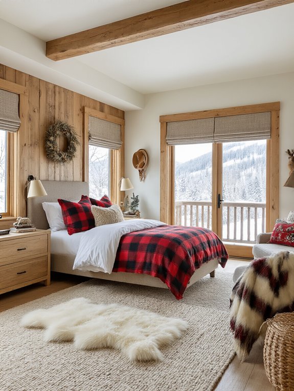 cozy alpine themed bedroom retreat