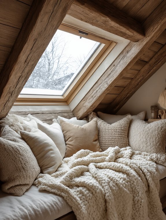 cozy attic reading nook