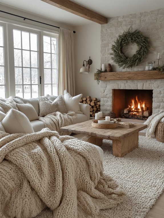cozy blanket winter escape