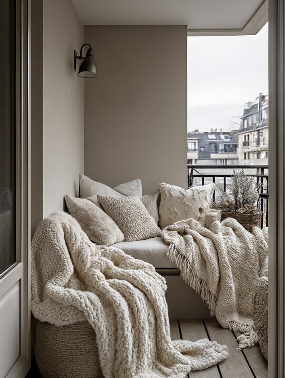 cozy blankets add charm