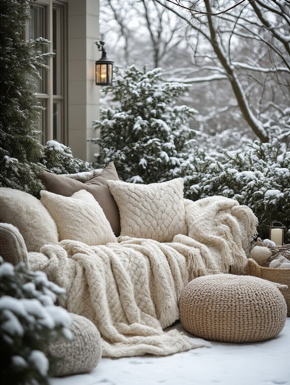 cozy blankets and cushions