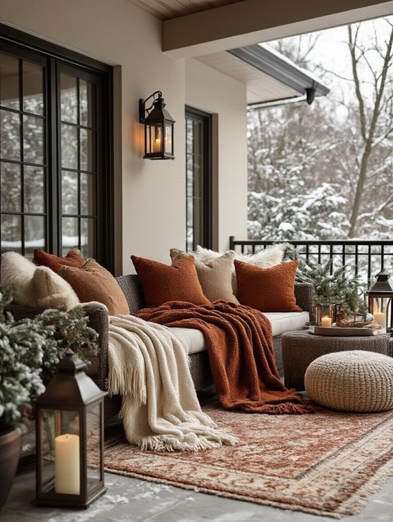 cozy blankets and cushions