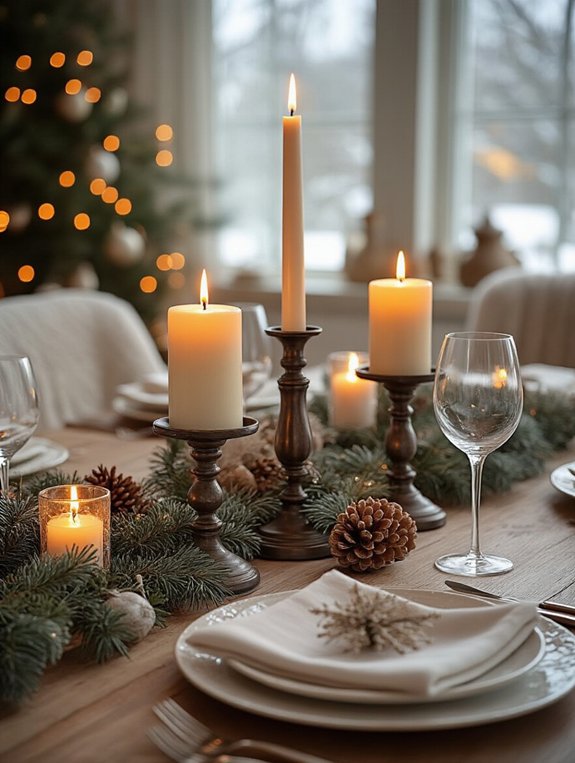 cozy candlelit winter ambiance