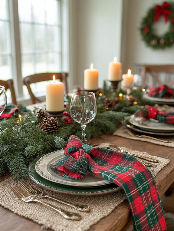 cozy christmas table decor